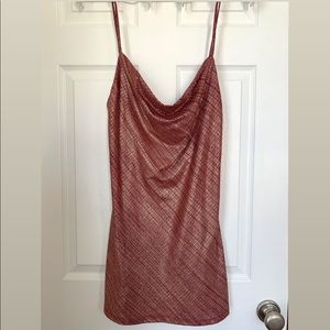 NEW Forever 21 Maroon/Gold Metallic Mini Dress